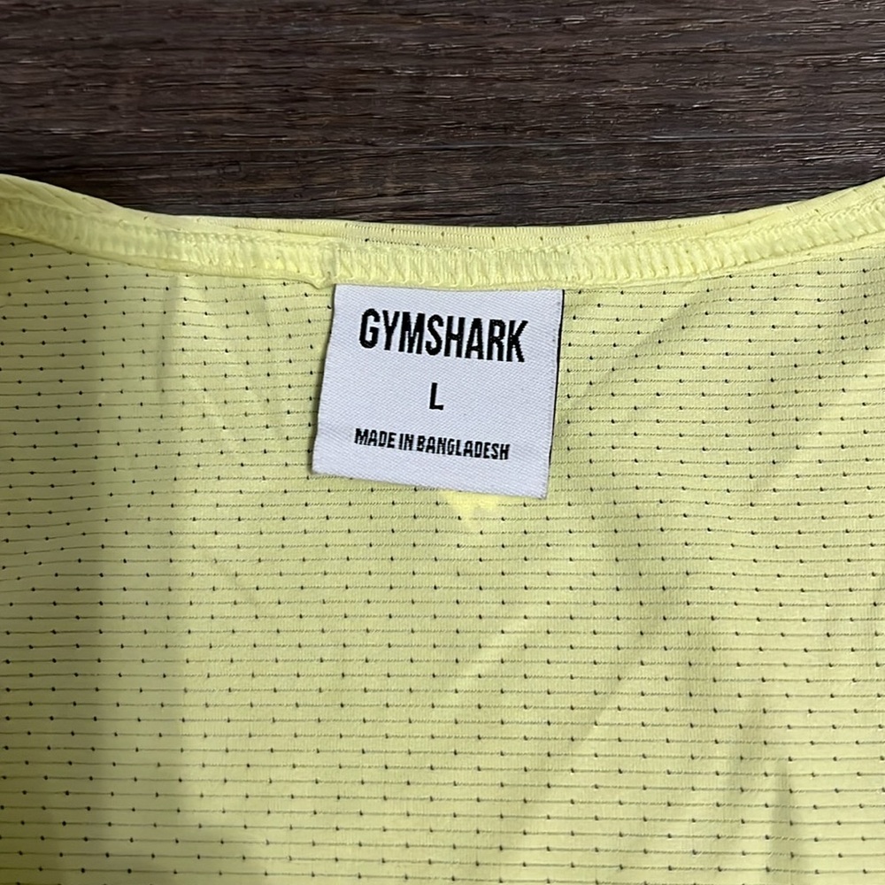 Gymshark Yellow Lightweight Mesh Men’s Athletic Tank Top Large - Picture 4 of 14